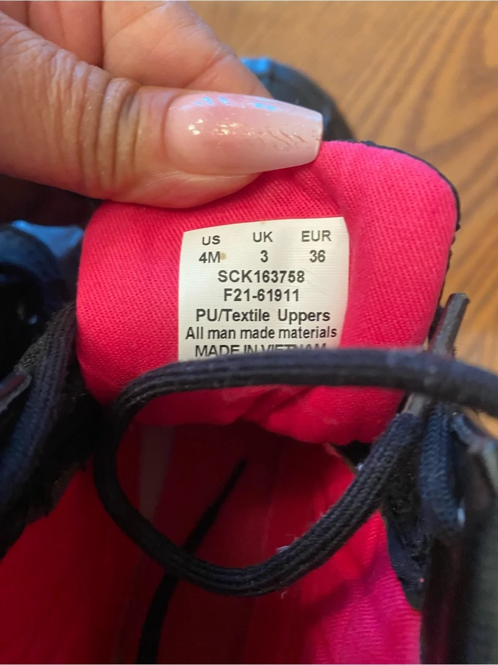 Sperry Kids Black Boots with Red Lining